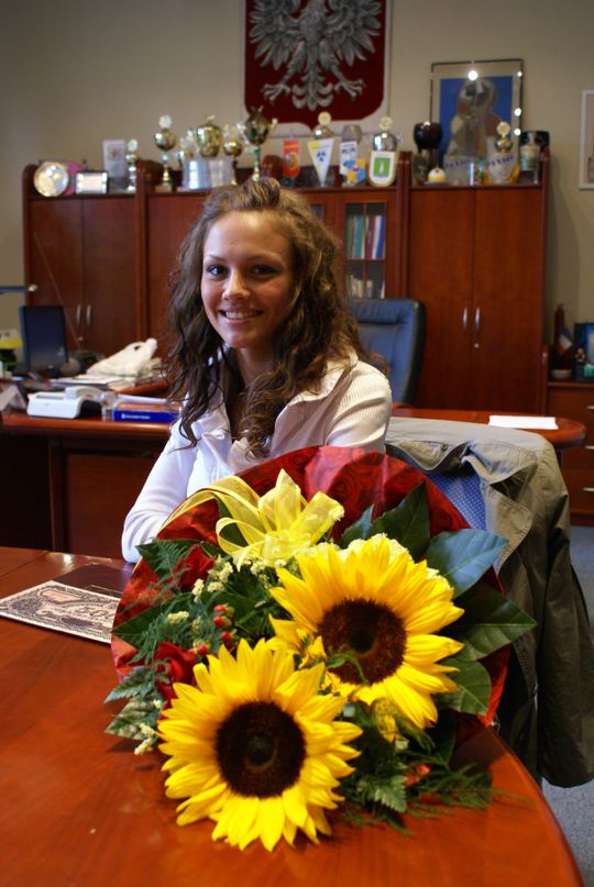 Ewa Chełmińska - I Wicemiss Polonia 2008 z wizytą w Urzędzie Miasta Kędzierzyn-Koźle