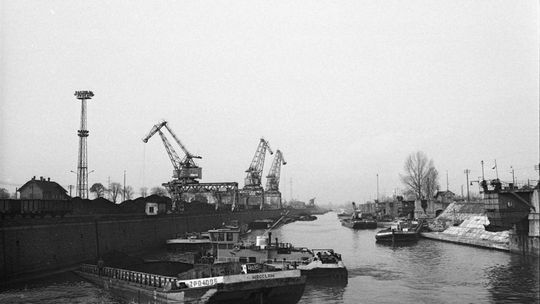 Kozielski port w 1974 roku. Autor zdjęcia: Tadeusz Horoszkiewicz
