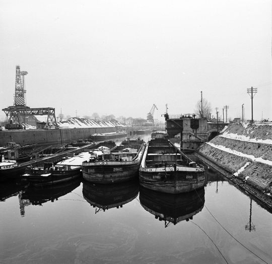 Kozielski port w 1973 roku. Autor zdjęcia: Tadeusz Horoszkiewicz