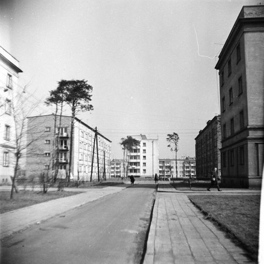 Kędzierzyn-Koźle, ulica 1 Maja z 1961 roku. Autor zdjęcia: Tadeusz Horoszkiewicz