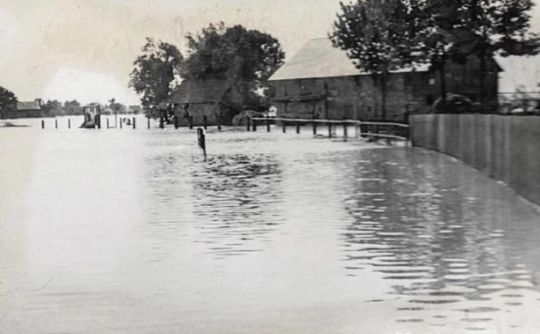 Powódź na Odrze w rejonie Koźla, 28-29.07.1939 r. Zbiory Muzeum Ziemi Kozielskiej