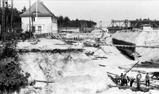 Skutki powodzi na Odrze w rejonie Koźla, 28-29.07.1939 r. Zbiory Muzeum Ziemi Kozielskiej