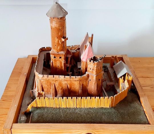 Makieta kozielskiego grodu z XIV wieku