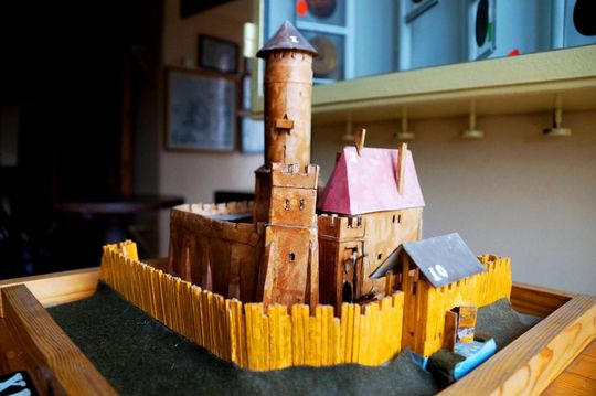 Makieta kozielskiego grodu z XIV wieku