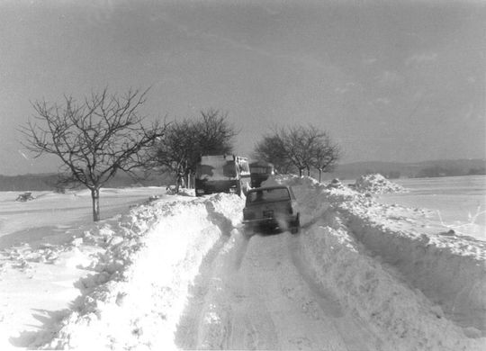 Droga Strzelce Opolskie - Góra św. Anny - luty 1979 rok