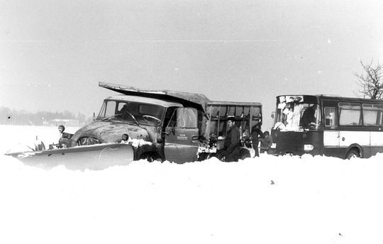 Droga Strzelce Opolskie - Góra św. Anny - luty 1979 rok