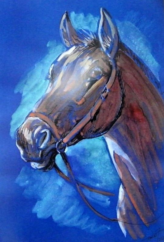 Jerzy Tomasikiewicz - "Gniady" - 2016 r. akwarela