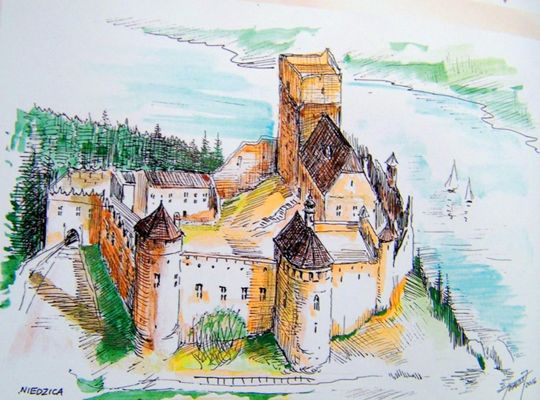 Jerzy Tomasikiewicz - Zamek w Niedzicy - 2016 r. akwarela