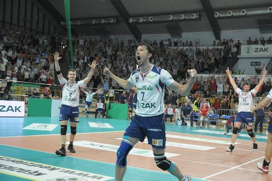 Wileka radość po jednym ze zwycięskich spotkań z Resovią Rzeszów