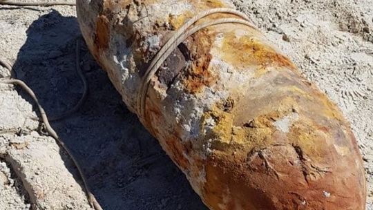 Zeszłoroczna bomba odkryta w kopalni piasku
