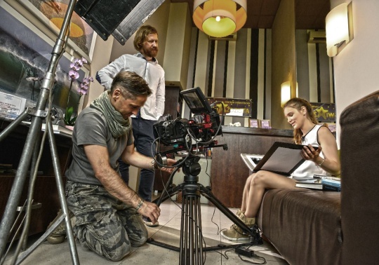 Hektor Werios na planie filmowym 